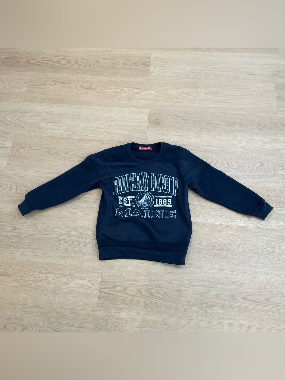 Boothbay Harbor Maine Kids Navy Graphic Sweatshirt